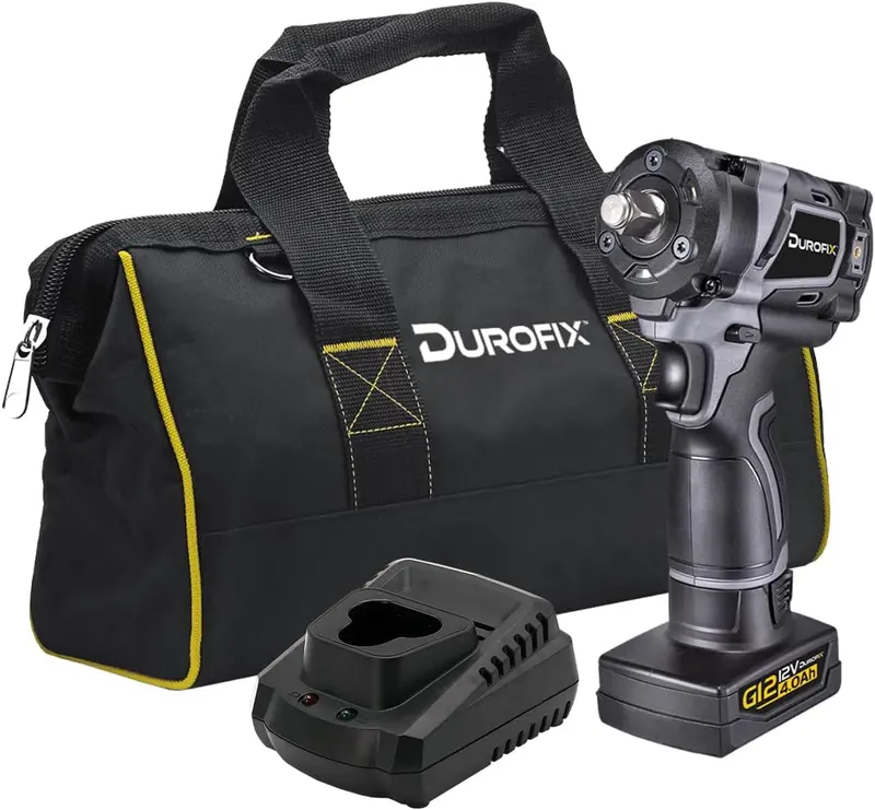 Durofix RI12184-4-PG G12 12V Brushless 1/2″ Impact Wrench Kit with 4.0Ah Battery