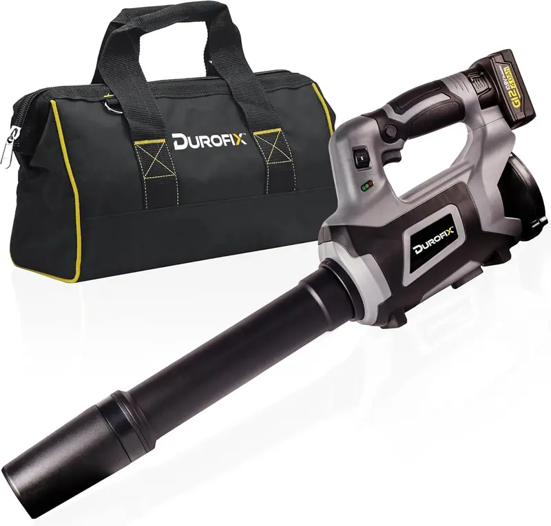 Durofix RZ1282-PG G12 12V Cordless 8-Speed Blower Kit – 175 CFM, Nozzle Set, 4.0Ah Battery