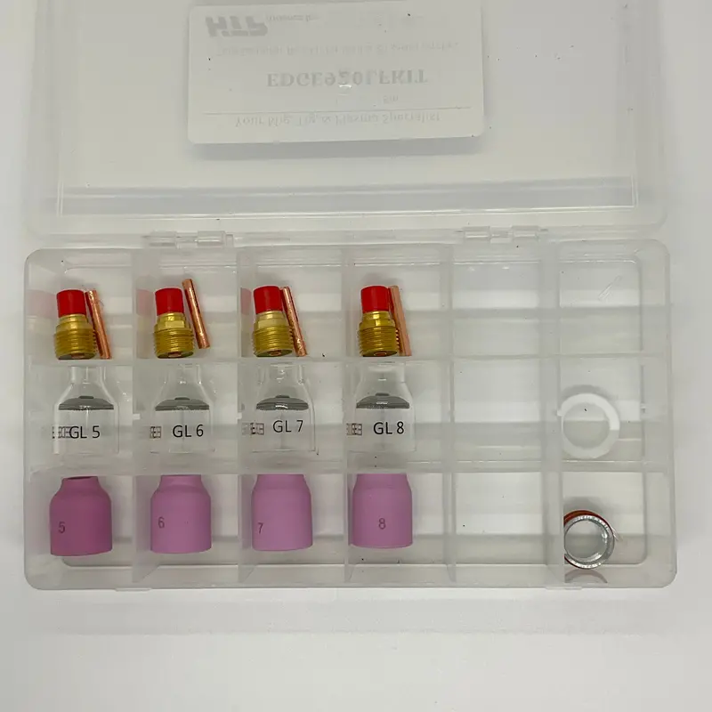 EDGE® Laminar Flow Gas Lens Kit with Pyrex Cups for 9 & 20 Series TIG Torches