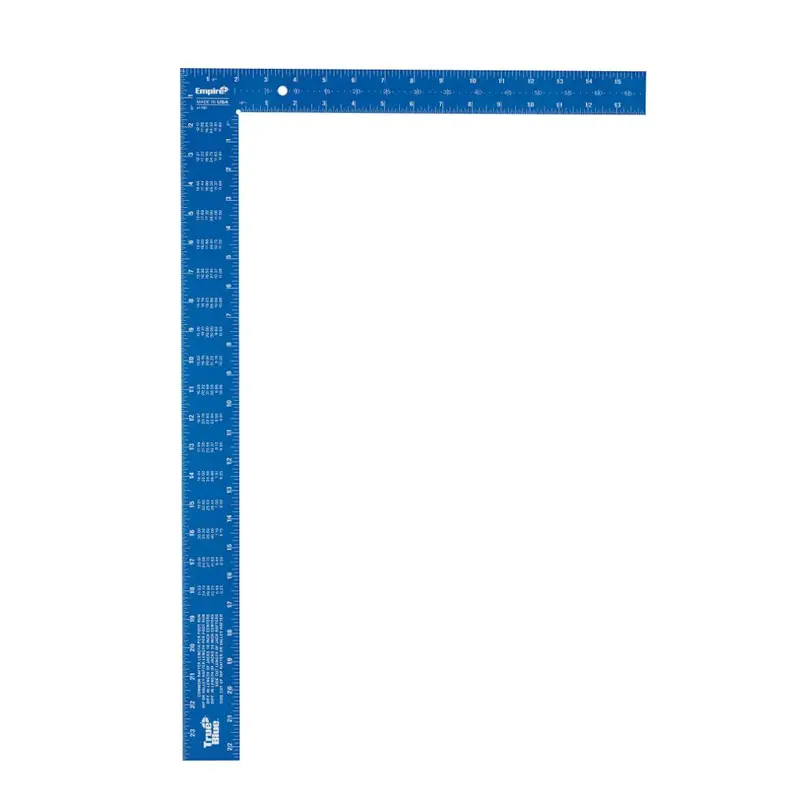 Empire 1190 TRUE BLUE Laser-Etched Aluminum Framing Square — 16″ × 24″