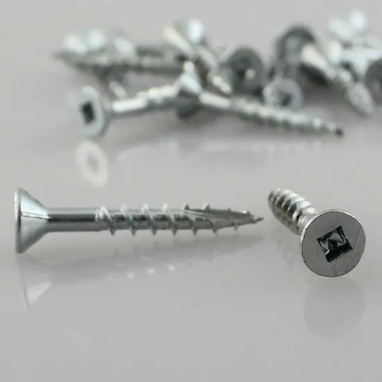 Eurofit 080112FH #8 × 1-1/2″ Flat Head Screw – Square Recess, Type 17, 1000 per Box