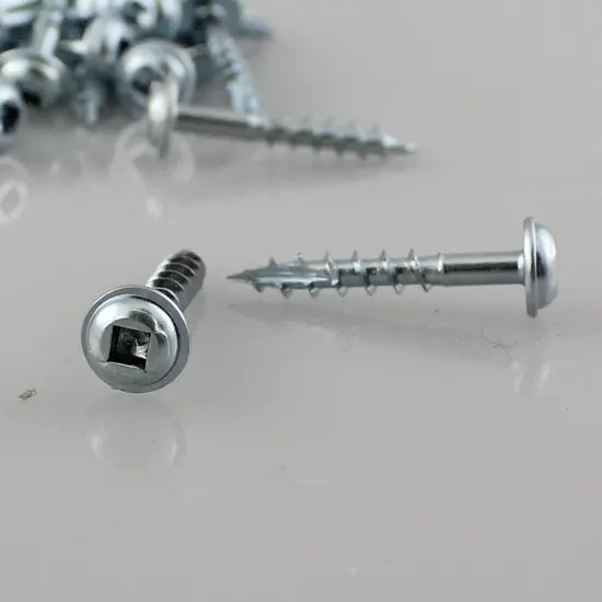Eurofit 080114RWH #8 × 1-1/4″ Round Washer Head Screw – Square Recess, Type 17, 1000 per Box