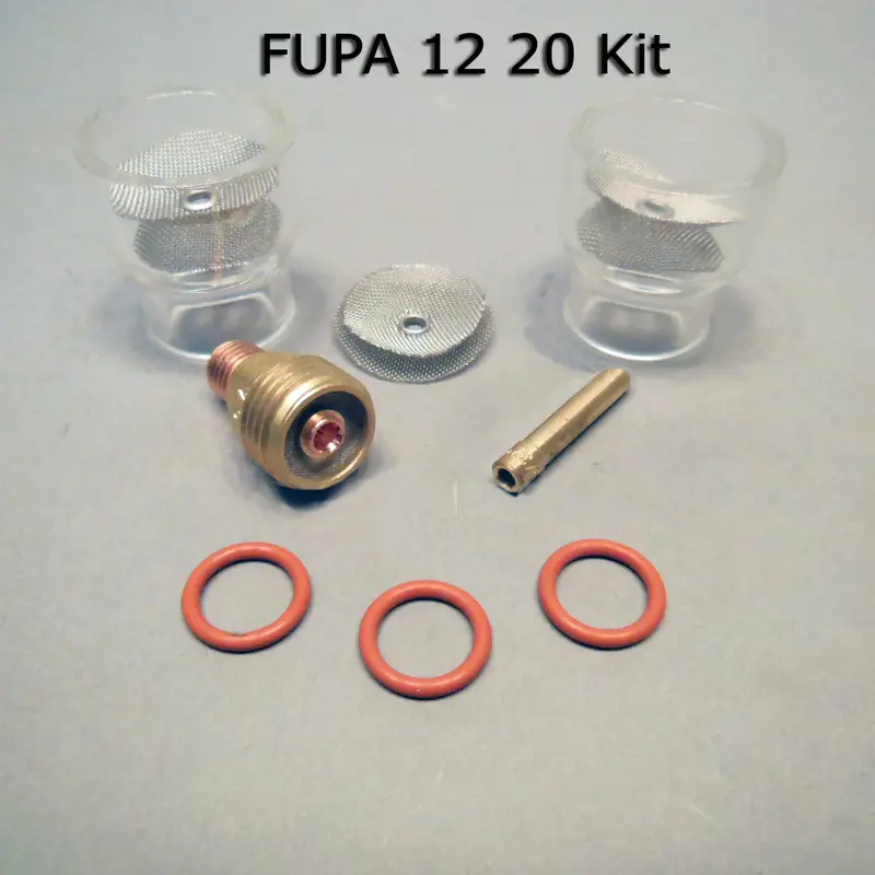 FUPA12 Pyrex Cup Kit for 9-Series & 20-Series TIG Torches (FUPA1220KIT)