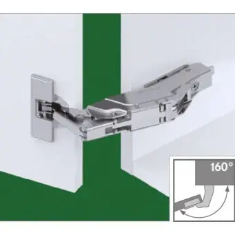 Grass F045138500 Tiomos 160° Overlay Self-Closing Cabinet Hinge
