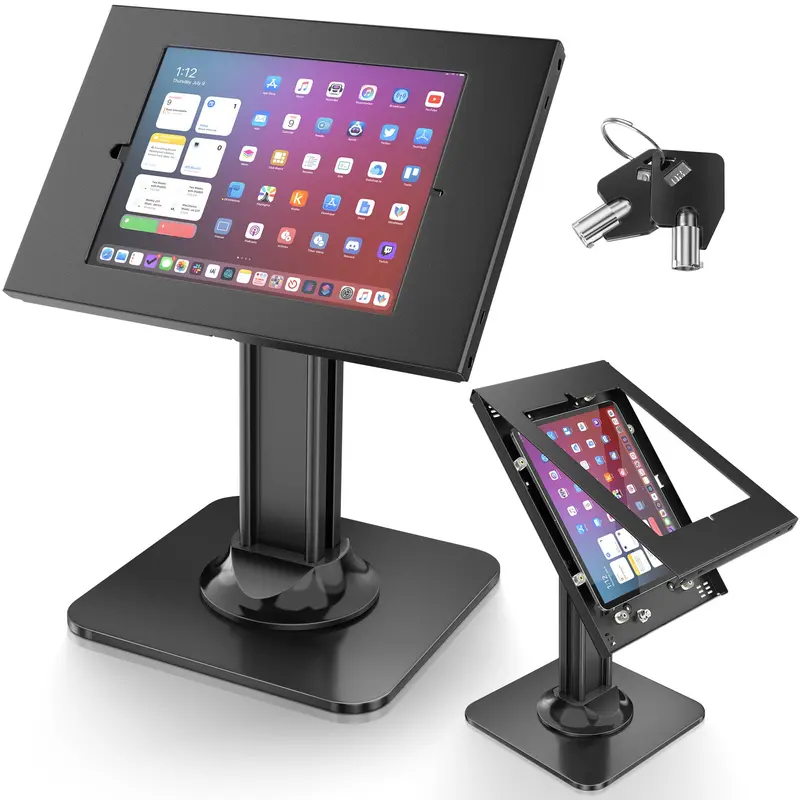 Heavy-Duty Anti-Theft iPad Kiosk Stand with Locking Mechanism (TH-318)