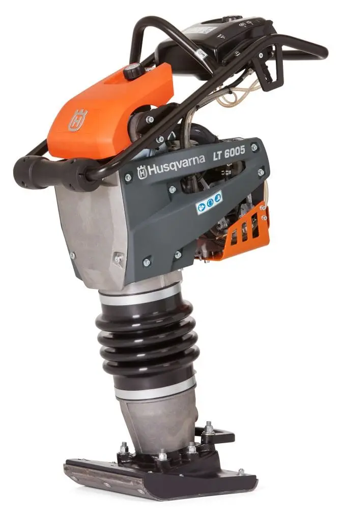 Husqvarna LT6005 Gas-Powered Tamping Rammer for Dense Soil Compaction