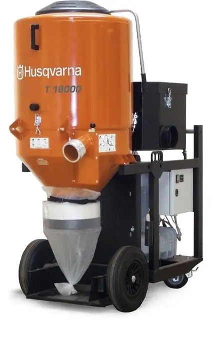 Husqvarna T18000 480V Industrial HEPA Dust Extraction Vacuum