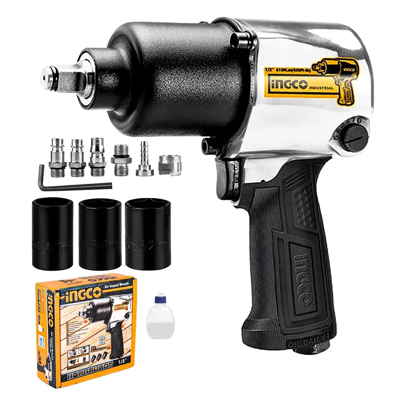 INGCO AIW12562 1/2″ Drive Pneumatic Impact Wrench – Heavy-Duty Air-Powered Torque Tool