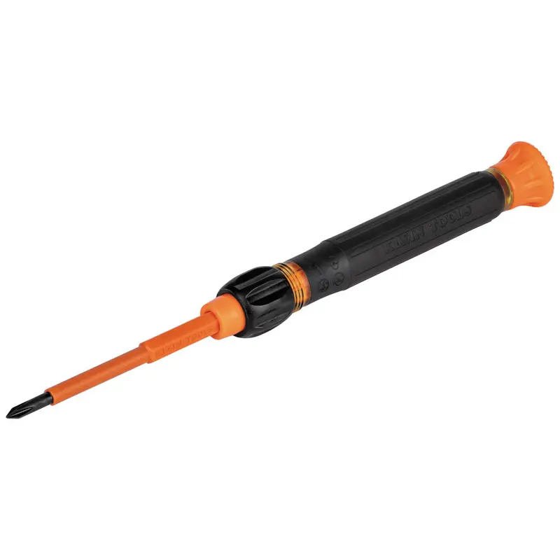 Klein Tools 2-in-1 Insulated Electronics Screwdriver – Phillips & Slotted Bits, CAT III Rated