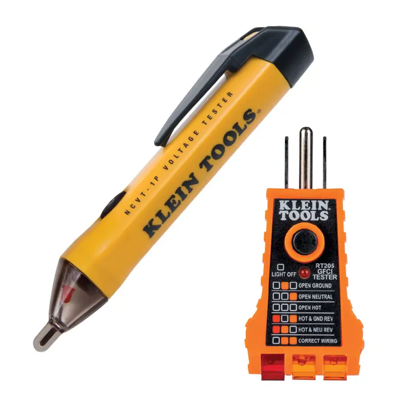 Klein Tools Non-Contact Voltage & GFCI Receptacle Tester Kit – Safe Outlet Diagnostics