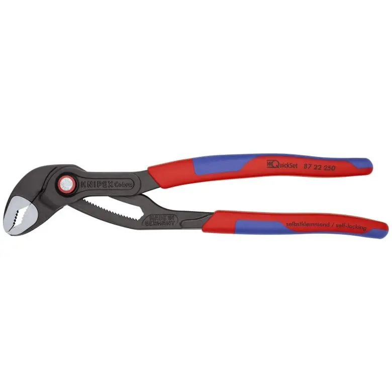 Knipex 87 22 250 SBA 10-Inch Cobra® QuickSet Adjustable Water Pump Pliers