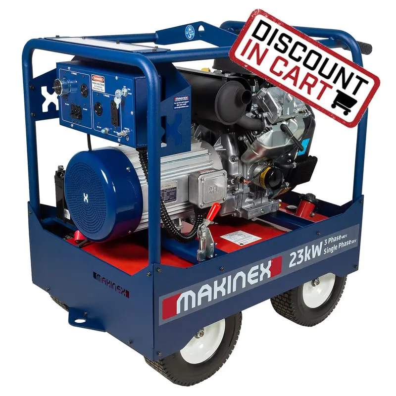Makinex 23kW 480V Industrial-Grade Generator for Heavy-Duty Sites