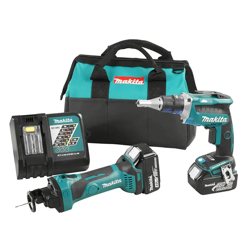 Makita DLX2089M 18V LXT 2-Tool Combo Kit – DFS452Z Sander + DCO180Z Oscillating Tool (4.0Ah)