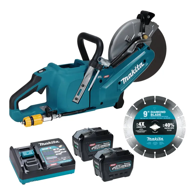 Makita XGT 40V Brushless 9″ Power Cutter Kit with Dual 8.0Ah Batteries