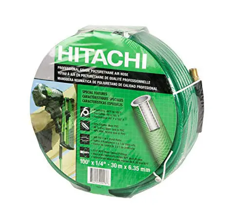 Metabo HPT 19413QPM 1/4″ Polyurethane Air Hose – 100-Foot Length, Lightweight & Kink-Resistant
