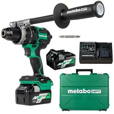 Metabo HPT DV36DC 36V MultiVolt Hammer Drill Kit – Dual 4.0Ah Batteries Included