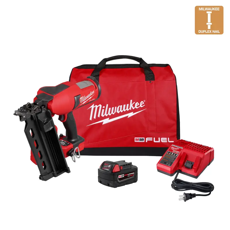Milwaukee 2844-21 — M18 FUEL™ Duplex Nailer Kit (Tool + Battery + Charger)