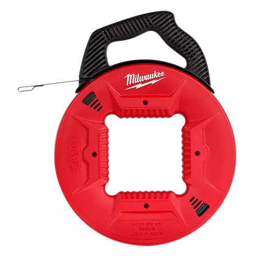 Milwaukee 48-22-4178 Steel Fish Tape – 1/8 in Wide × 240 ft, Heavy-Duty Pulling Tool