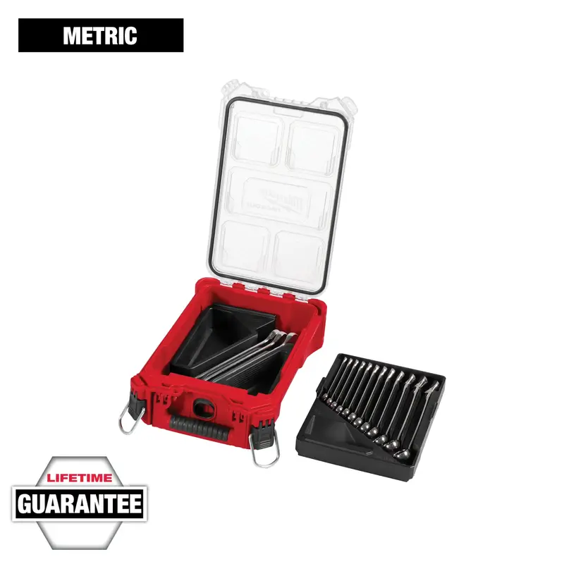 Milwaukee 48-22-9483 15-Piece Metric Combination Wrench Set – PACKOUT™ Compact Organizer Included