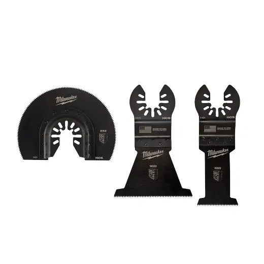 Milwaukee 49-10-9004 OPEN-LOK Wood-Cutting Multi-Tool Blade Variety Pack (3-Piece)