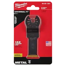 Milwaukee 49-25-1251 Open-Lok 1-1/8″ Titanium-Reinforced Bi-Metal Metal Blade – Single Unit