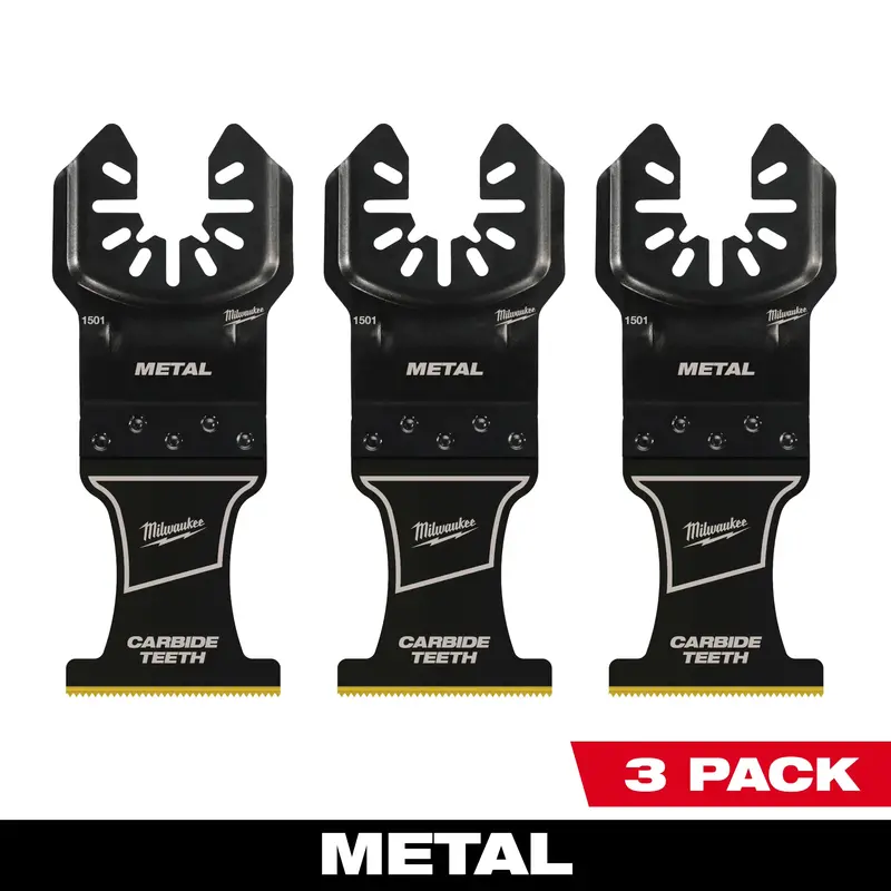 Milwaukee 49-25-1503 Open-Lok 1-3/8″ Titanium-Enhanced Carbide Metal Blades – 3-Pack