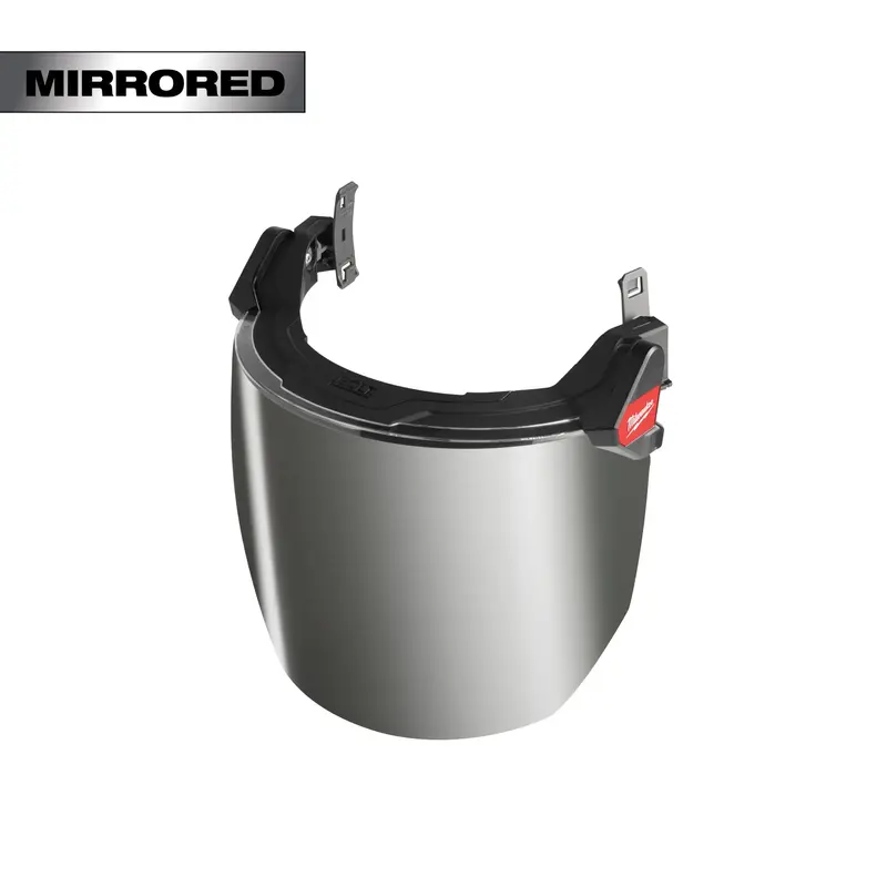 Milwaukee BOLT Full Face Shield with Mirrored Dual-Coat Lens – Compatible with BOLT Safety Helmets and Hard Hats (48-73-1429)