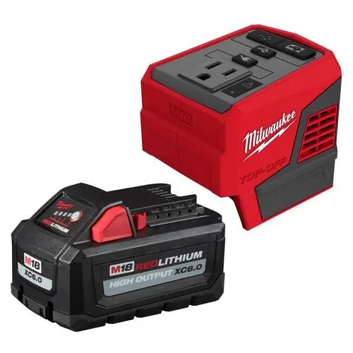 Milwaukee M18 TOP-OFF Power Supply – 175W with 6.0Ah Battery Included