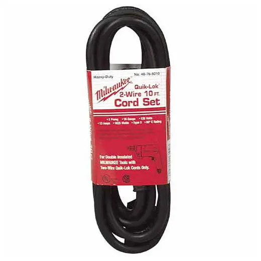 Milwaukee QUIK-LOK 10-Foot 2-Wire Extension Cord 48-76-5010