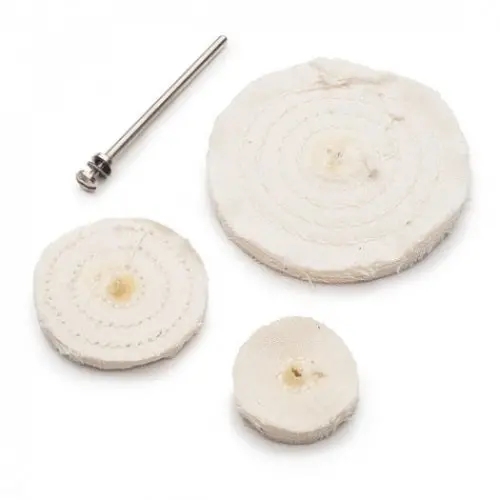 Mini White Stitched Muslin Buffs