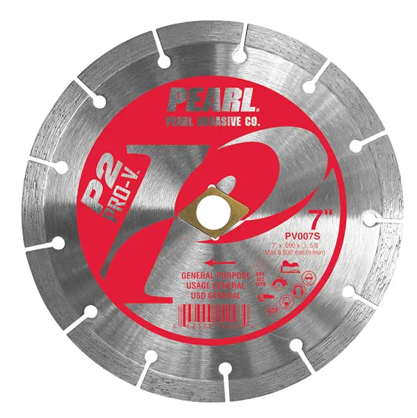 PEARL Abrasives P2 Pro-V General Purpose Diamond Blade – 9″ x 0.100″ x 7/8″ Arbor, 5/8″ Hub