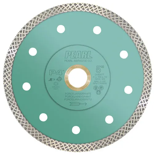 PEARL P4™ Thin Turbo Mesh Diamond Blade – 4-1/2″ × 0.048″ × 7/8″, 20 mm Bore, 5/8″ Arbor