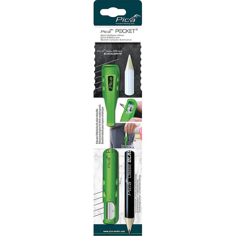 Pica 505/03 Pocket Pencil with 1 FOR ALL Black & White Leads