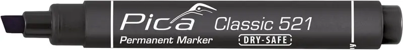 Pica 521/46 Chisel-Tip Permanent Marker – 2–6 mm, Black Ink