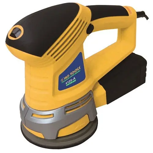 PRO TOOLS 4125-A 500W Corded Orbital Sander – 12,000 RPM, 125mm Aluminum Base for Smooth Finishing