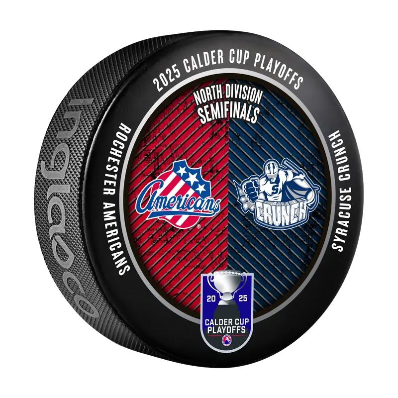 Rochester Americans vs Syracuse Crunch 2025 Calder Cup Playoffs Dueling Puck