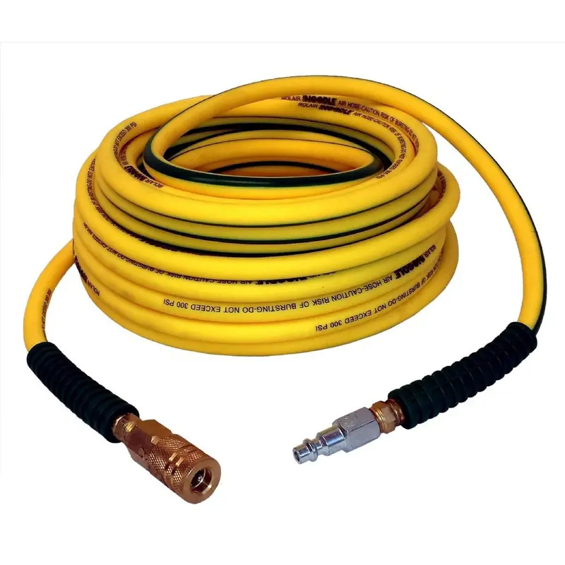 ROLAIR 14100NOODLE Hybrid Air Hose – 1/4″ × 100′, 300 PSI, Includes Coupler & Plug