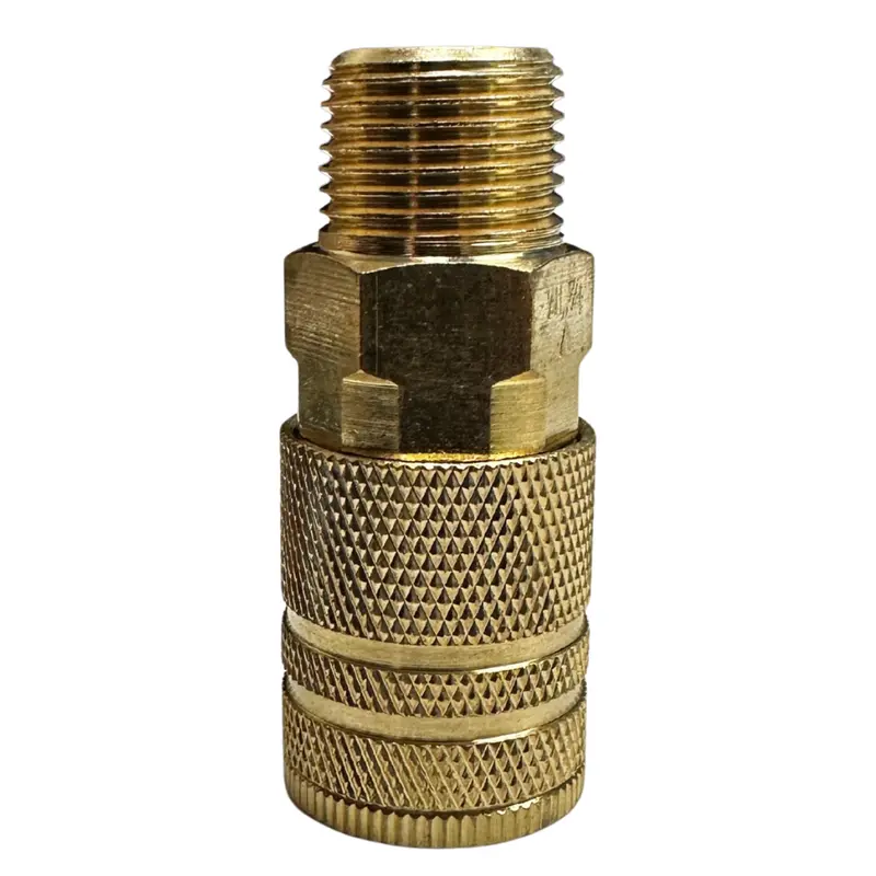 ROLAIR CIM6-1438 Industrial Ball Coupler – Male 1/4″ Body with 3/8″ MNPT Thread