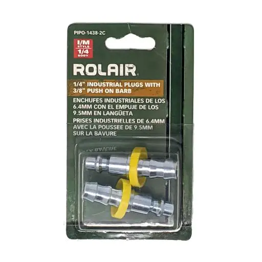 ROLAIR PIPO-1438-2C Dual-Pack Push-On Barb Plugs – 3/8″ Size