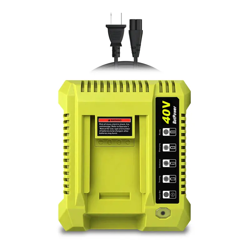 RYOBI 40V Single-Bay Rapid Charger OP401 – Fast Charging for 2.5Ah–6Ah Lithium Batteries