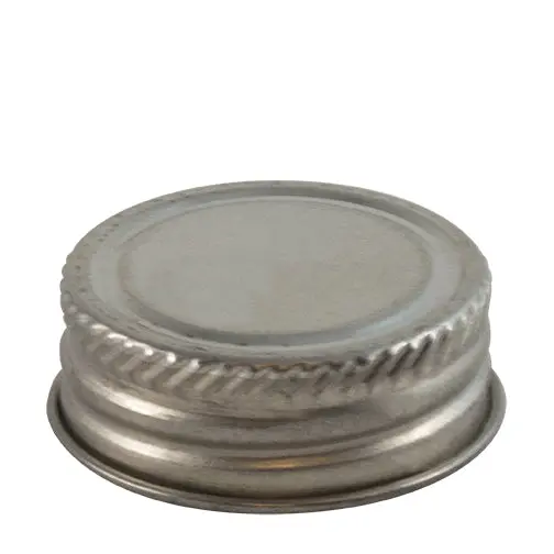 Silver Ribbed Metal Cap with 1¼” Diameter – Includes Pulp Liner
