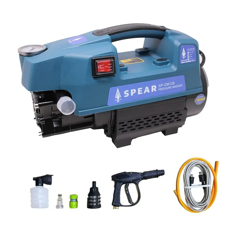 SPEAR SP-CW135 Professional Induction Motor Pressure Washer – 2200W, 135 Bar, 7.5 L/min Flow for Deep Cleaning Cars, Bikes & Homes