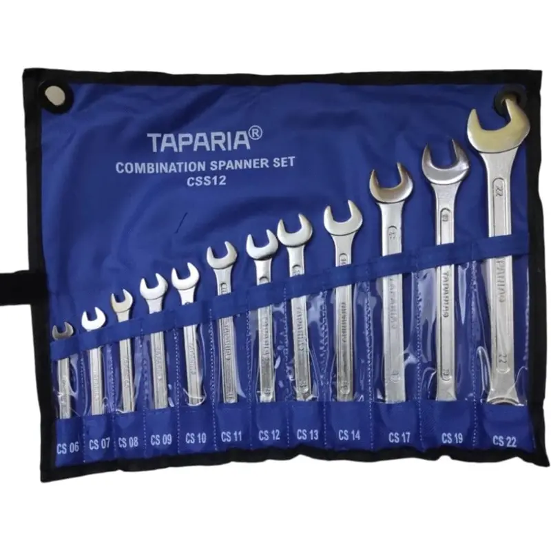 Taparia 12-Piece Chrome Vanadium Combination Wrench Set – Durable, Precision-Fit Tools for Household and Mechanical Use