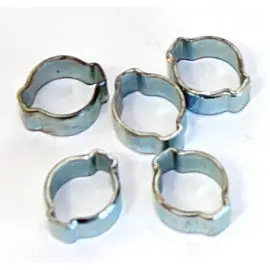 Toolway 776259 Ear-Type Hose Clamp Set – 5-Piece, 1/2″ OD