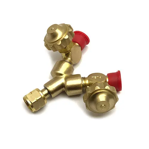 Valved Manifold with Y-Connection for Multi-Tool Gas Distribution