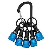 VEGA 5QKCH Color-Coded Keychain Bit Holder Set – 5-Piece Blue
