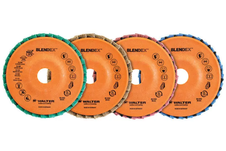 Walter BLENDEX Flap Discs – 4.5″ / 5″ Flexible Abrasive Discs for Blending & Finishing
