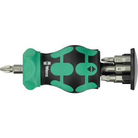 Wera 05008893001 Kraftform Kompakt Stubby RA 4 Screwdriver with Integrated Bit Holder