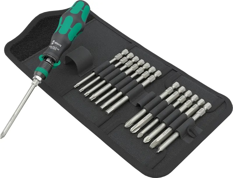 Wera Kraftform Kompakt 838 RA-R M Metric Screwdriver Set – 15-Piece Ratchet Kit