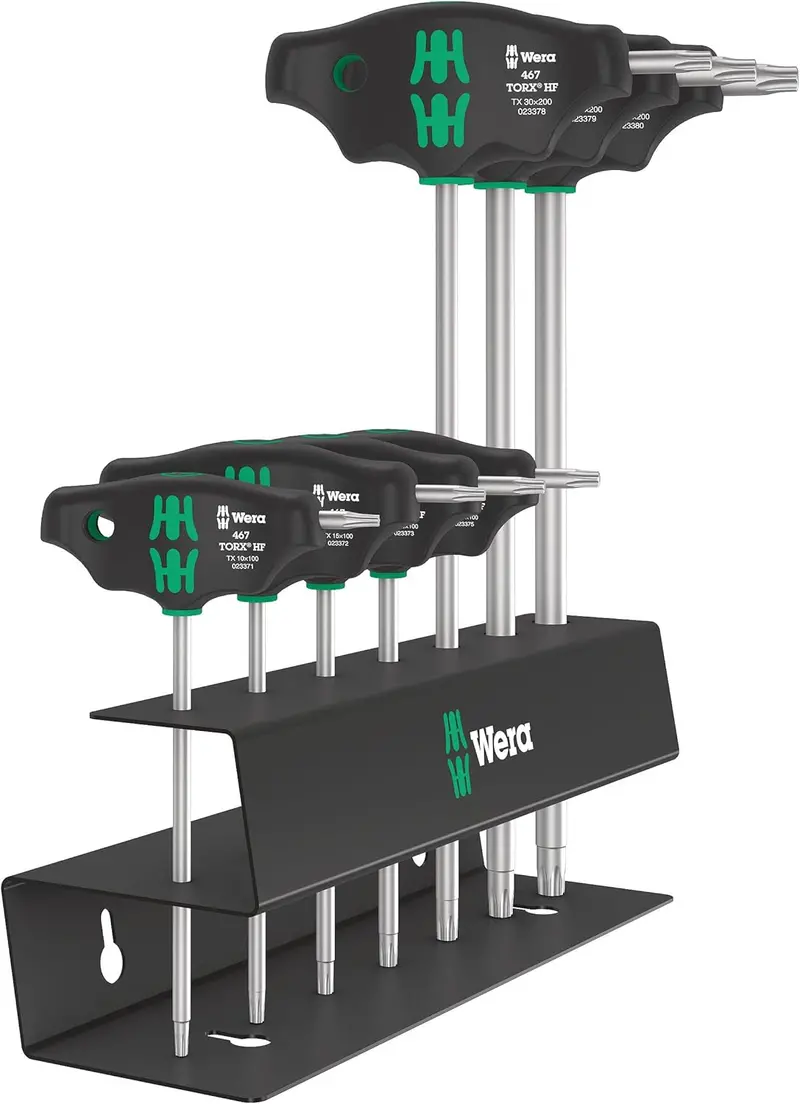 Wera Kraftform Kompakt Torx HF Screwdriver Set — T-Handle with Holding Function, 7-Piece